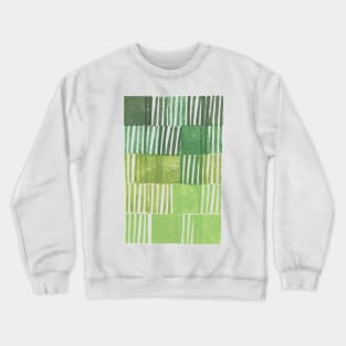 Modernist Block Gradient in Green Crewneck Sweatshirt